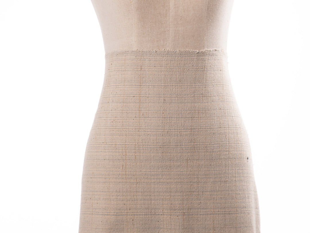 handwoven cotton fabric dyed with beige bark dye