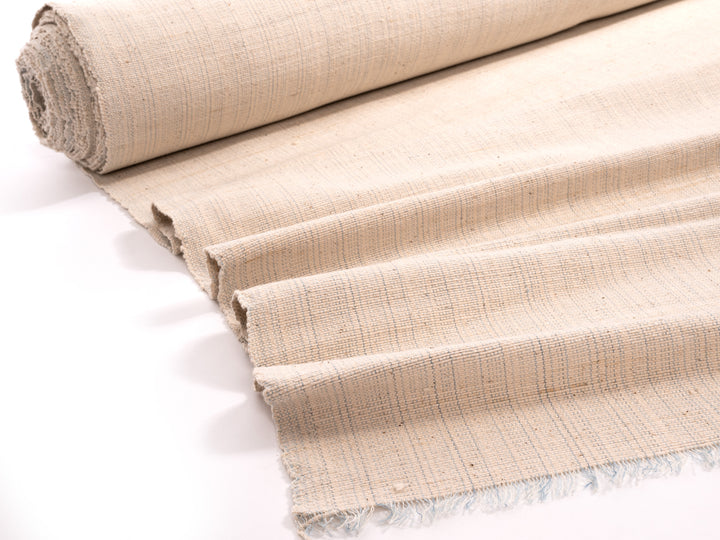 handwoven cotton fabric dyed with beige bark dye